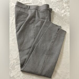 Banana Republic Sloan Fit Ankle Pants Black White Plaid Size 2